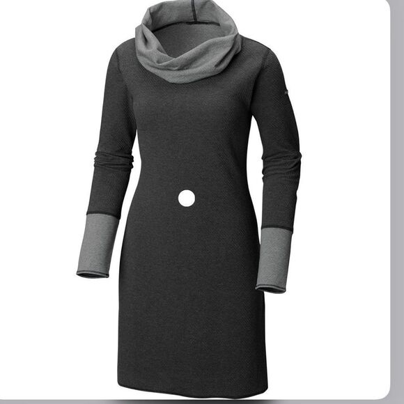 Columbia Dress Winter Dream Reversible black grey trim/grey blk trim sleeve L - Picture 14 of 16